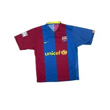 Maillot football vintage FC Barcelone domicile #10 Ronaldinho saison 2006-2007