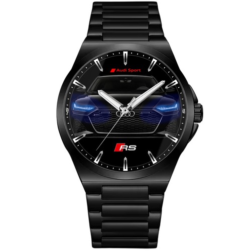 Montre acier noir fan art - noir,