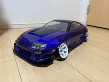 Coque carrosserie de voiture Toyota Supra RC Drift 80 à l'échelle 1/10 peinte...