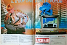 PUBLICITÉ PRESSE 1987 AMSTRAD CPC 464 ÉCRAN COULEUR ET CLAVIER AZERTY CROCODILE