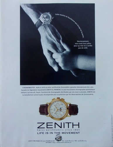 Publicité montre zenith - ,