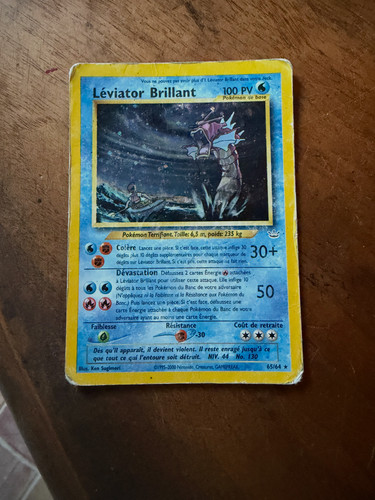 Carte pokémon leviator - carte,
