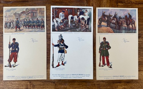 Ancien menu carte postale