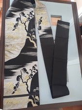 Kimono japonais vintage Nagoya Obi pure soie Longueur 320 Cm