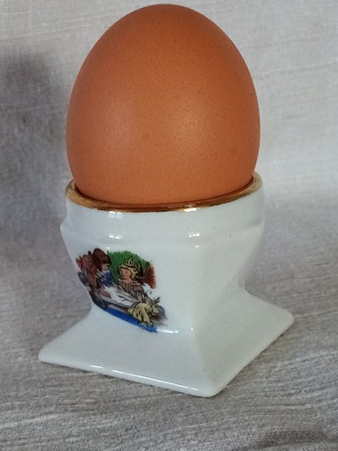 Coquetier porcelaine décor - coquetier,