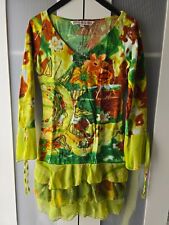 SAVAGE CULTURE Haut tunique original anis manches longues Taille S