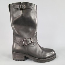 Bottes De Moto Biker En Cuir Noires FULHAM Taille 7 BELSTAFF