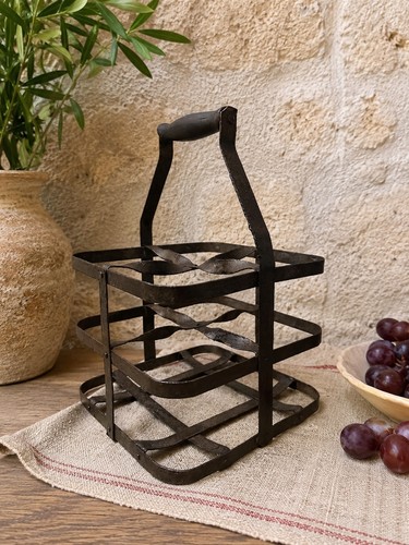 Ancien porte bouteilles en - porte, 4