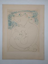 Pablo Picasso - "Grande Maternité" - Lithographie Couleur Signée - 1963