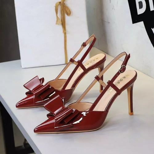 éscarpins rouge vin - vin, slingback