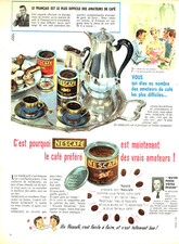 Publicité Advertising 0925 1956    Nescafé   café  soluble vrais amateurs