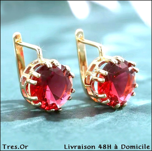 Boucles oreille rubis - boucles, d'oreille