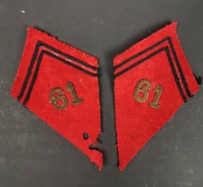 Paire Patte De Col Officier 61 Regiment Artillerie Poilu Ww1 Ww2 col aiglon 