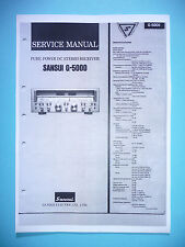 Service Manuel D'Instructions pour Sansui G-5000