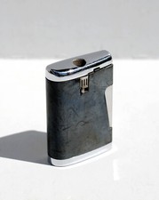 ANCIEN JOLI BRIQUET RONSON NOIR GRIS FRANCE - A GAZ RECHARGEABLE VINTAGE LIGHTER