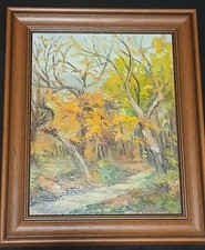 Tableau Hsp Pays Basque Automne Forêt Sare Signé ROUSSARIE No Floutier No Giva