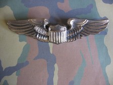 INSIGNE US WW2 BREVET PILOTE D DAY 1944 AIRBORNE ET 9 AIR FORCE NORMANDIE 