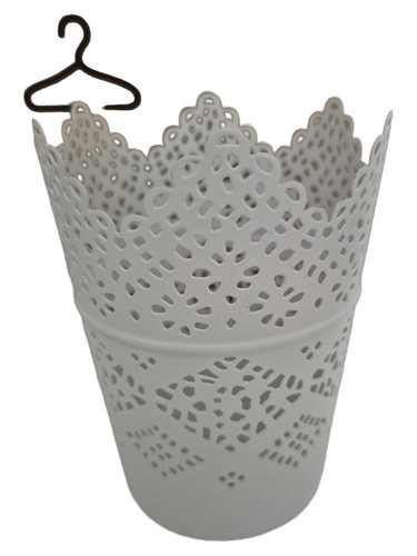 Ikea cache pot blanc métal - cache-pot,
