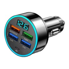 1PD+4USB Port Car Charger Fast