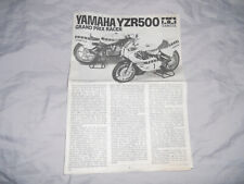 notice MOTO YAMAHA YZR500 1/12 TAMIYA grand prix racer ref 1401