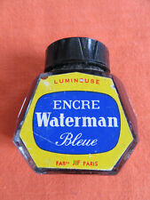 Ancien Flacon Fiole Bouteille Encrier WATERMAN Article de bureau écolier 1950