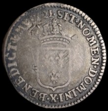 1/6 D'écu De France 1721 X