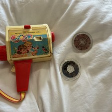 Jouet Vintage Fisher Price Caméra Photo Boite Musique Disque Boucle D’or Ours