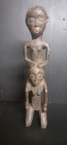 Statue louba congo - congo, rdc