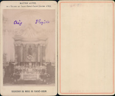 France, Aix-en provence, autel de l'église Saint-Esprit Vintage CDV albumen