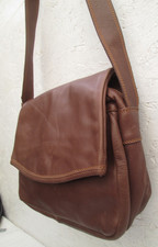 MARCO BUGGIANI sac à main en cuir besace bandoulière vintage bag à saisir 