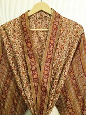 Kimono En Soie Pure Off-White-Rouge Long Robe Gown Fille Femme Kimono KMO5412