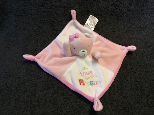 Doudou plat chat rose des - rose, "des