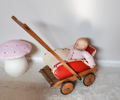 Poussette vintage bois - vintage,
