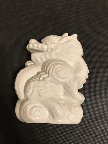 White chinese dragon statue - white,