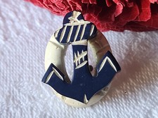 Collection ancien bouton bouée ancre marin fait main  1,4 sur 1,8 max ref 2727