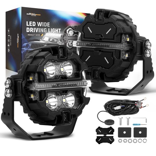 White rgb led driving - 3.5",