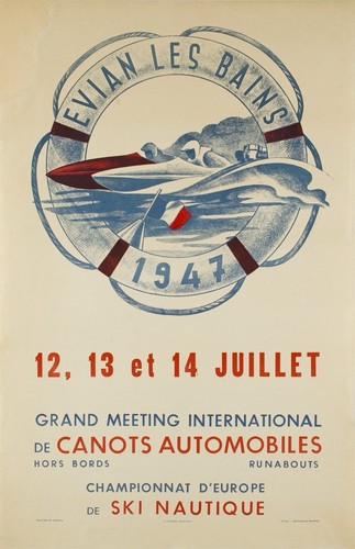 Affiche poster evian - evian, ski