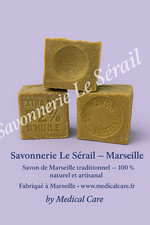 Lot 12 Savons de Marseille Véritable Cube 300Gr 72% Olive authentique SERAIL