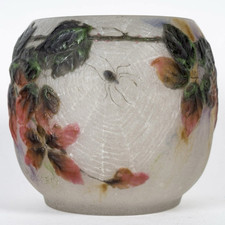 Vase Araignées Ronces Pate De Verre Argy Rousseau Glass Spiders Brambles