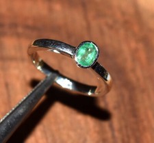 Bague émeraude argent massif