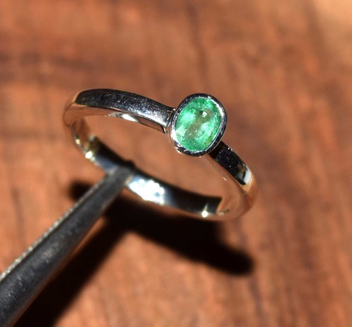 Bague émeraude argent massif