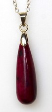 Rubis Rouge d'Afrique du Sud de 20,360 ct - Pendentif Argent 925 + Chaîne