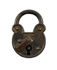 Cadenas Zenith XIXem en métal sans clef, valise, coffre, fermeture vintage