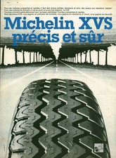 Publicité ancienne voiture pneu Michelin XVS issue de magazine 1980
