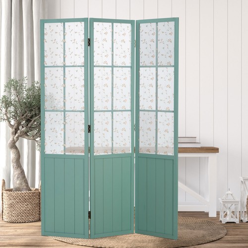 Paravent bois turquoise - turquoise, 3
