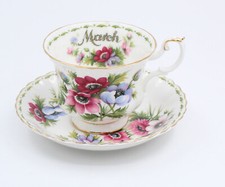 Tasse et Soucoupe a thé Porcelaine Royal Albert Flower of the Month March
