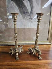 Paire bougeoirs bronze - paire,