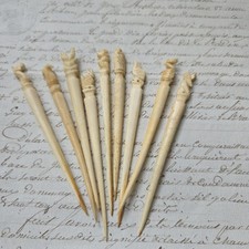 Jeu de Jonchet Ancien XIXè 8 Pièces