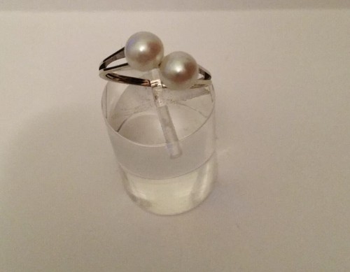 Bague ancienne perle blanc - perle,