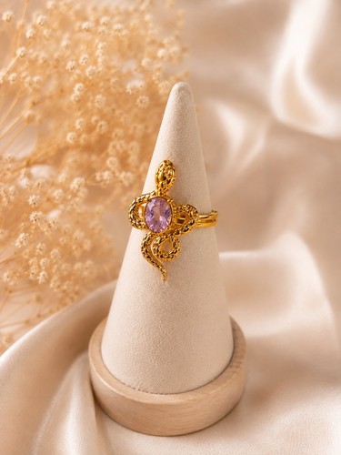 Bague serpent en acier - 🐍,